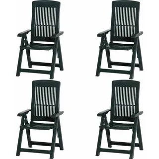 PROGARDEN Tampa Klappsessel 60 x 61 x 109 cm grün 4 St.