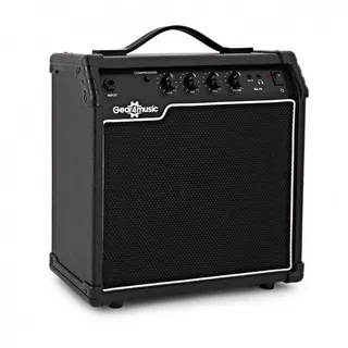 Gear4music 15W Bassverstärker – Kompakter Übungsverstärker für Anfänger | Einfaches Layout und 3-Band-EQ, ideal für Anfänger, kompaktes Design für Übung und Auftritte