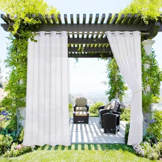 NICETOWN One Panel Tülle Outdoor Sheer Vorhänge
