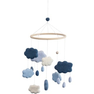Sebra - Baby Mobile Wolken, denim blue