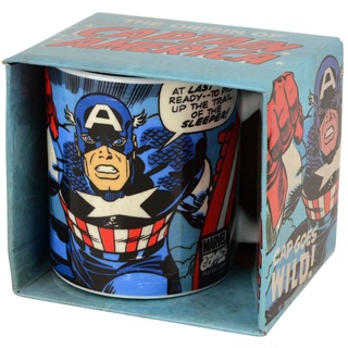 Kaffeebecher Captain America - Marvel Comics - blau - Tasse - Lizenziertes Originaldesign - LOGOSHIRT