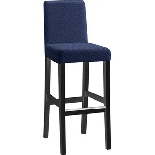 Jacquard-stuhlhussen, Einteilig, Dehnbar, 4-teiliges Set Mit Karomuster Für Kurze Und Lange Rückenlehne – Blau Für Die Dekoration Von Zuhause, Hotels, Restaurants, Banketten Und Küchen