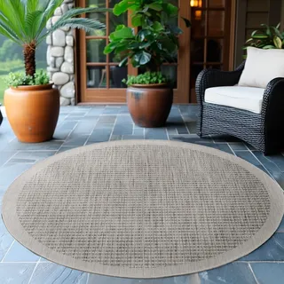 Ayyildiz Giza Outdoor-Teppich Ø 160 cm Grau