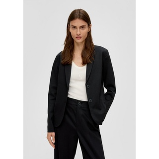 s.Oliver Jackenblazer Twill-Blazer aus Interlockjersey schwarz