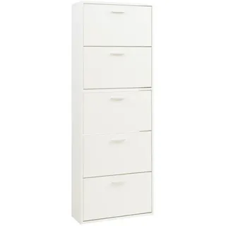 [en.casa] Sykkylven 60 x 169 x 24 cm 5 Klappen weiß