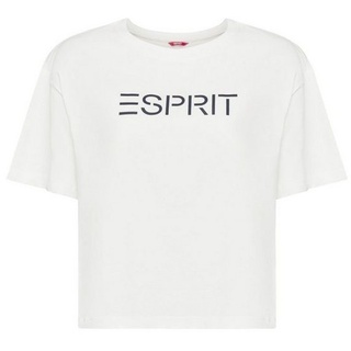 Esprit Pyjamaoberteil Pyjama-T-Shirt mit Logo grau