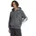 Essentials 3-Streifen Kapuzensweatjacke Grau/Schwarz L