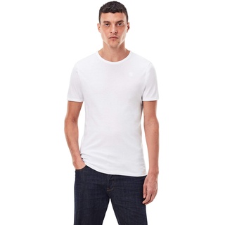G-STAR RAW Herren Basic T-Shirt 2-Pack, Weiß (white D07205-124-110), M