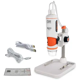 Celestron MicroDirect 1080P digitales Hand-Mikroskop, 10- bis 220-fache Vergrößerung, Grau/weiß