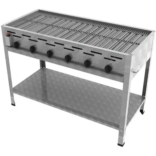 ChattenGlut Gasbräter 6-flammig 1140 x 530 x 800 cm Edelstahl inkl. Rost