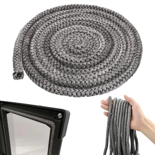 1 Stück Ofen Dichtschnur Dichtschnur Kamintür Ofendichtband Ofenrohr Dichtung Dichtungsband für Kaminofen Ofendichtung Feuerfest für Kamin 10mmX3m Dichtungsband für Kaminofen für Kamin