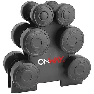 Lagerräumung: OnWay Fitness Hantel Training Set mit Hantelständer OW1108S