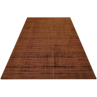 Teppich ESPRIT "Gil, ESP-39954, auch als Läufer erhältlich", braun (terracotta braun), B:80cm H:8mm L:150cm, Polyester, Teppiche, Teppich, handgewebt, seidig glänzend, schimmernde Farbbrillianz, Melangeeffekt