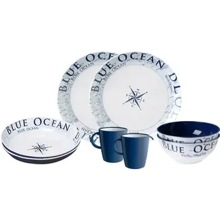 Brunner Blue Ocean Campinggeschirr Set 8-tlg. für 2 Personen