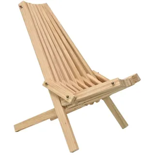 holz4home® Sitzgruppe Skandinavisches Liegestuhl Set aus Kiefernholz für Terrasse & Lounge, Geripptes Design beige