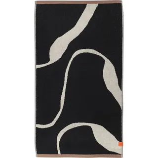 Mette Ditmer - Nova Arte Badehandtuch, schwarz/off-white