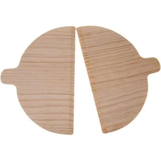 Famanu Pizzaschaufel Holz - Halbrundes Design, 17 cm Breite