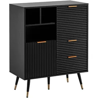 Wohnling Sideboard 77 x 97 x 40 cm Schwarz