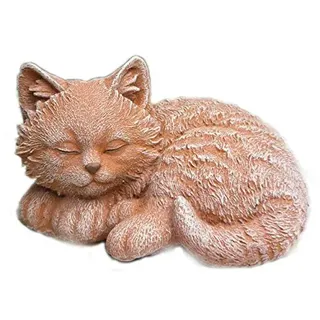 STEINFIGUREN SPICKER Steinfigur Katze mini,156/3 Gartenfigur Steinguss Tierfigur Terrakotta Patina