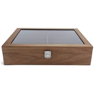 Brillenbox, Schmuckschatulle, Aufbewahrungsbox aus Holz Mit 8 Fächern, Exquisites Aussehen, Holz-Sonnenbrillen-Vitrine, Reise-Schmuck-Organizer Für Zuhause, Einkaufszentrum, Weihnachten, Geburtst