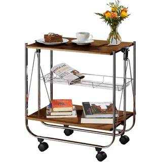 Wenko Servierwagen Dinett Deluxe Nussbaum-Nachbildung