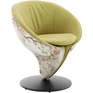 Koinor Stuhl, Grün, Rosa, Beige, Textil, Leder, Kombination Echtleder/Stoff, Anilinleder, Drehteller, 70x82x65 cm, Goldenes M, Beinauswahl, Lederauswahl, Stoffauswahl, Typenauswahl, Sitzfläche 360° drehbar, Esszimmer, Stühle, Esszimmerstühle
