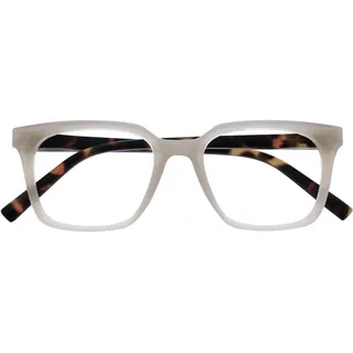 OPULIZE KOI Lesebrille - Große Rechteckige Brillenfassung - Grau - Sehhilfe für Damen, Herren - Federscharniere - R50-7 - +2.00