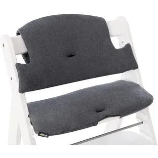 hauck Highchair Pad Select, Charcoal - Hochstuhl Sitzkissen Kompatibel mit Alpha+, Beta+, Arketa Holzhochstuhl, 6-36 Monate, Anti-Rutsch, Doppelte Polsterung, Einfache Befestigung