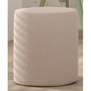 Polsterhocker Hocker Pouf Polster Boucle Jugendzimmer Schminktischhocker Rosa