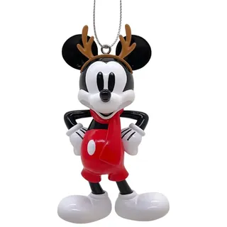 Christmas Inspirations Baumschmuck Mickey Mouse mit Elchgeweih - Weihnachtsanhänger Micky Maus für Disney Fans, Baumkugel, Weihnachtsdeko