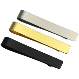 3 Stück Herren Dünn Krawattenklammer,Business Hochzeit Krawattennadel aus Edelstahl,Hochzeit Krawattenklammer Set,Hochzeit Party Tag Geschenk(Silber/Gold/schwarz)