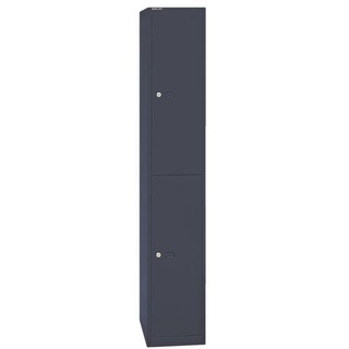 Garderobenschrank »Office« 1x 40 cm tiefes Abteil mit 2 Fächern blau, Bisley, 30.5x180.2x45.7 cm