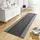Teppich Läufer 80x200cm Teppichläufer Weicher Kurzflor Teppich Modernes Design Läufer für Flur Schlafzimmer Kinderzimmer Badezimmer Wohnzimmer Küche Dekoläufer Grau
