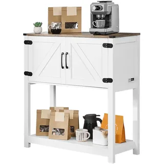 Vevor Kaffeebarschrank Bauernhaus 80 x 35 x 88 Weiß