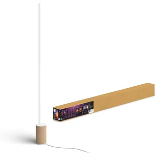 Philips Hue White & Col. Amb. Gradient Signe Oak, Stehleuchte, Holzoptik, 16