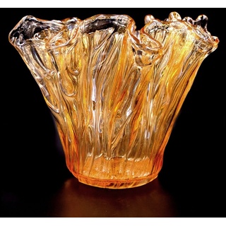 Tammaro Home Murano Glas Vase Honig Farbe Eiche Modell