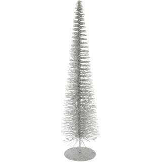 Weihnachtsbaum mit Glitter Tannenbaum Pyramidenbaum Christbaum Dekobaum Metallbaum Drahtbaum Kunstbaum Weihnachtsdekoration Deko X'Mas Schmal Metall Ständer Weihnachtsschmuck Pyramide Deko-Pyramide