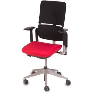 TexDeko Bezug für Bürostuhl - Husse für Bürodrehstuhl & Schreibtischstuhl, Chefsessel, Bürosessel one Size fits All (Rot)