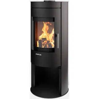 JUSTUS Kaminofen Aiana, Exklusiv, !schau das Video!, 6 kW, Zeitbrand, Lieferung bis ins Wohnzimmer, externe Verbrennungsluft möglich schwarz