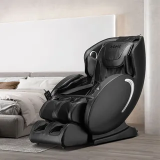 HOME DELUXE - Massagesessel SONO Schwarz - inkl. Zero Gravity Funktion, Bluetooth und Heizung I Massagestuhl Relaxsessel mit Wärmefunktion