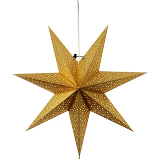 LED Weihnachtsstern Papier Gold Beleuchtet Fensterstern Weihnachtsdeko E14