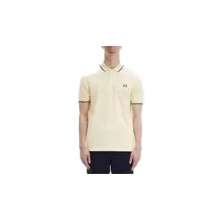 Fred Perry Herren Uomo Polo (Slim Fit) Piquet Stretch Unito M/C Collo E Polsi Rigati Spacchi A Fessura Polo Hemd - M