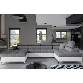MF Design Eduard Recamiere Rechts in Grau -  (L) 205 x (B) 337 x (H) 88 cm | Gr.: onesize