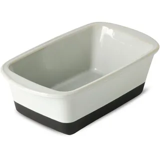 HVH Kastenform aus Keramik, zum Backen von Brot, 22,9 x 12,7 cm, rechteckige Brotform, Brotbackform zum Kochen, Bauernhaus-Stil (schwarze Keramik)