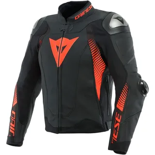 Dainese Super Speed 4 Motorrad Lederjacke, schwarz/rot, 50