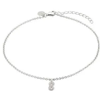 XENOX Fußkette XENOX Fusskettchen Damen "Silver Basic" Unendlichkeit Silber