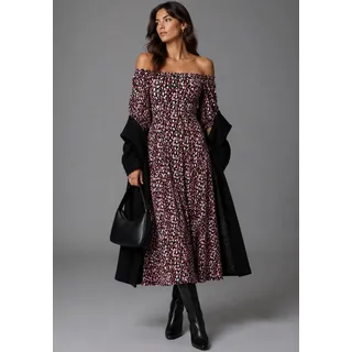 Bruno Banani Maxikleid Geblümt Schwarz 38