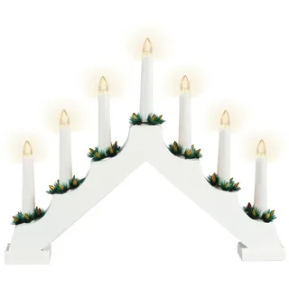 Lichter Brücke 7 LED Kerzen - 2 Farben - Schwib Bogen Advents Kerzen Leuchter