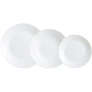 Dajar Zelie Tafelservice 6 Personen, Glas, Weiß, 27 x 12 x 26,5 cm, 18-Einheiten