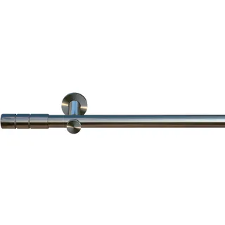 INDEKO Vorhangstange Hamburg 1-läufig Ø 20 mm 220 cm Edelstahlfarben